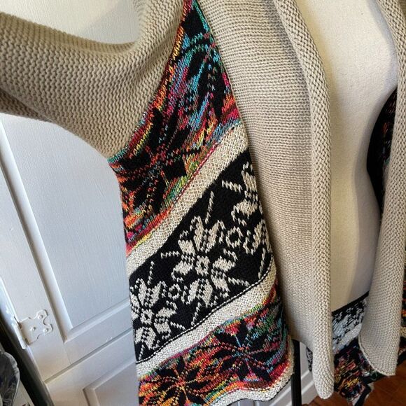 SELFIE COUTURE by Trendology Open Front Boho Cardigan Sweater, M/L - Picture 2 of 7